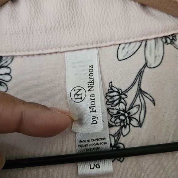 FN by Flora Nikrooz Women's Soft Satin Trim Notch Collar Pajama Set - Picture 14 of 15